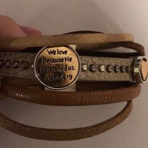 John 4:19 bracelet with magnetic clip!